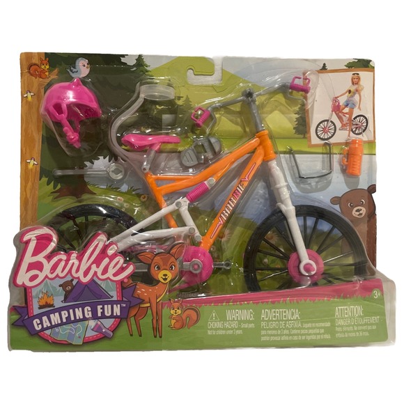 Brand New Mattel Barbie Camping Fun Bicycle and Accessories Bike Helmet 3+ Yrs - Picture 2 of 3